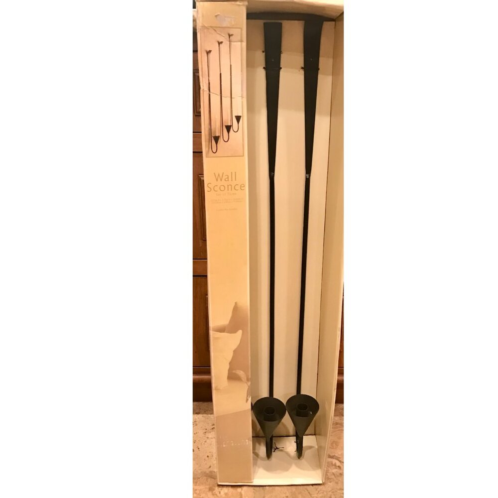 Metal Rustic Wall Sconce Bronze Candle Holder 3 Piece Set